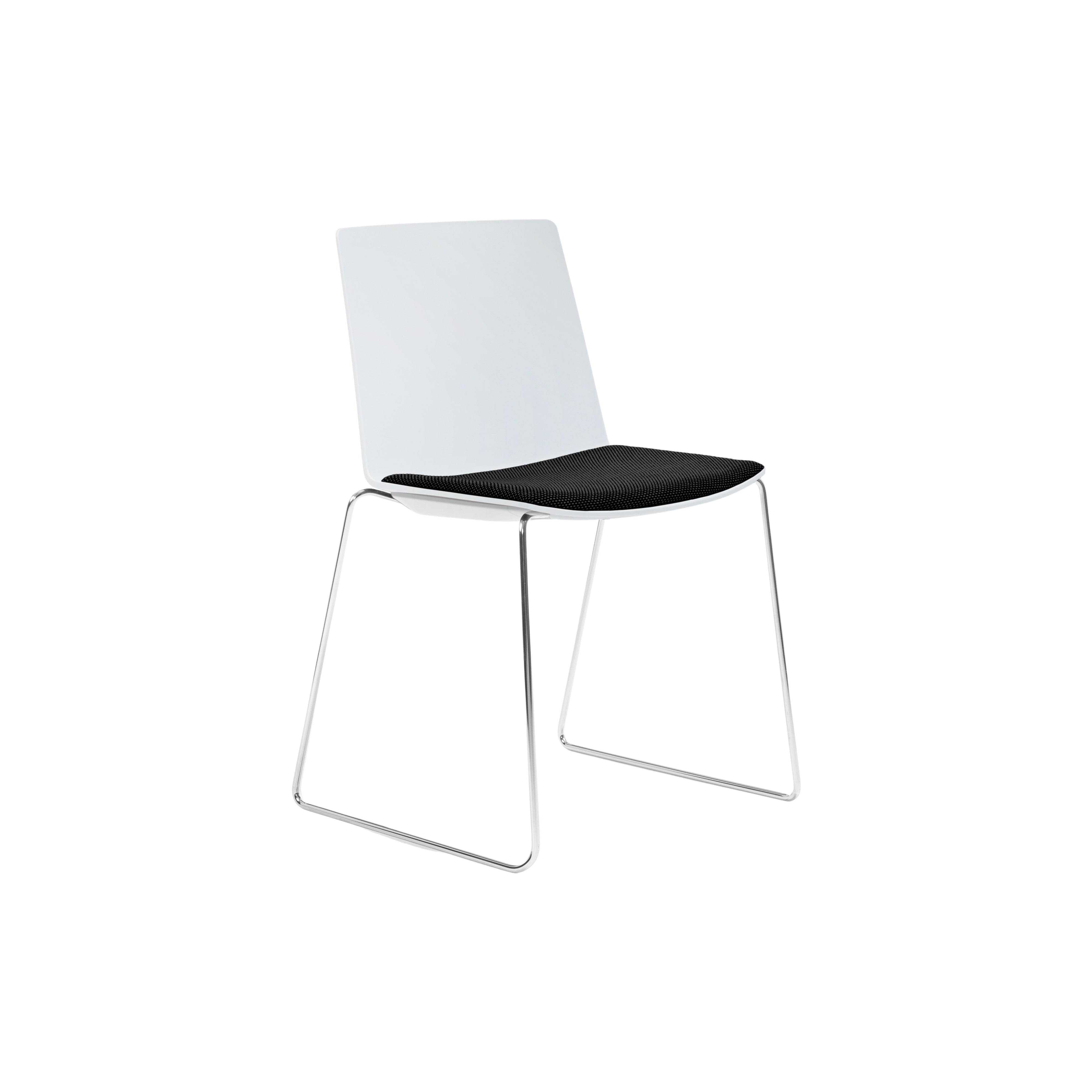Jubel Sled Chrome White Shell Seat Pad