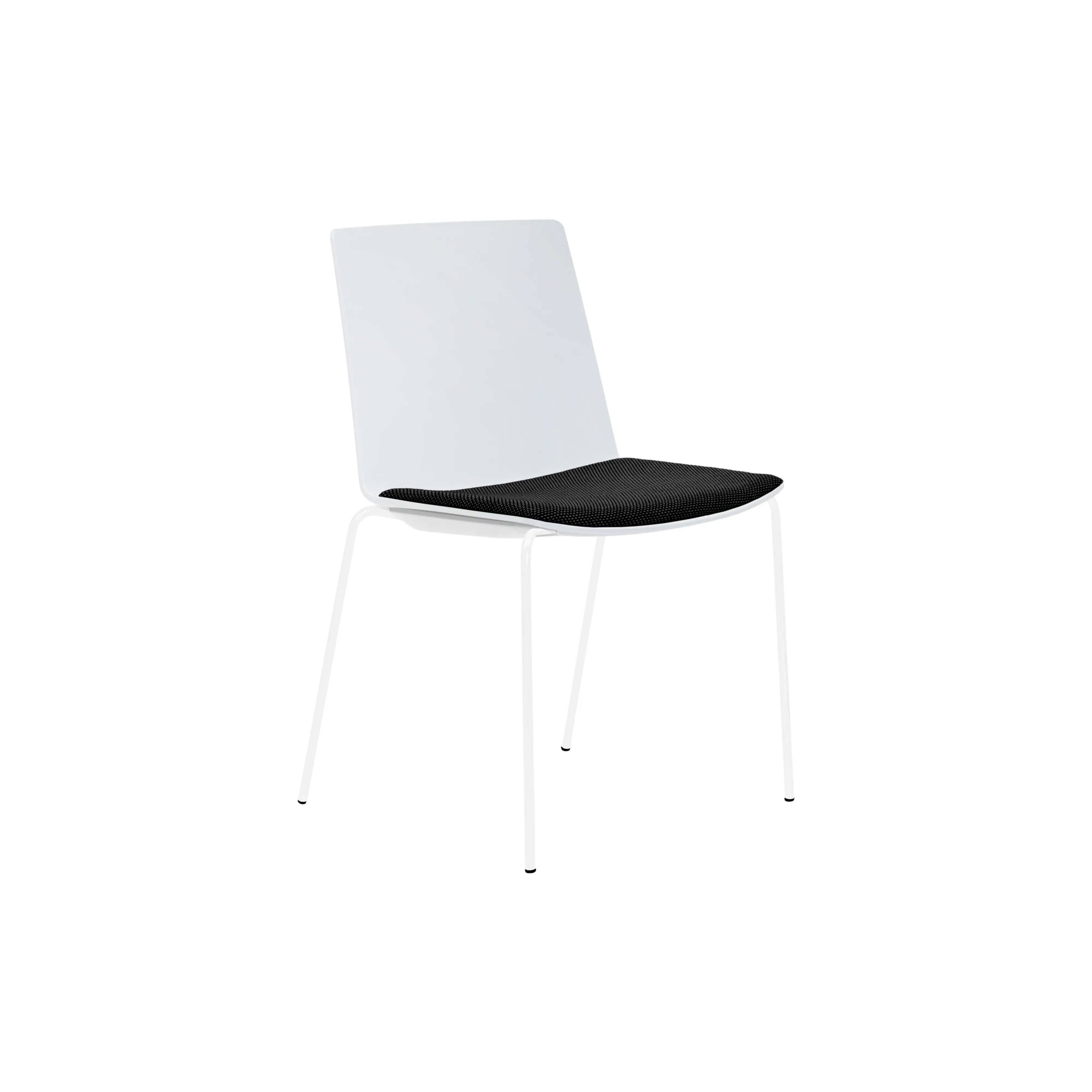 Jubel 4-Leg Black Frame White Shell Seat Pad