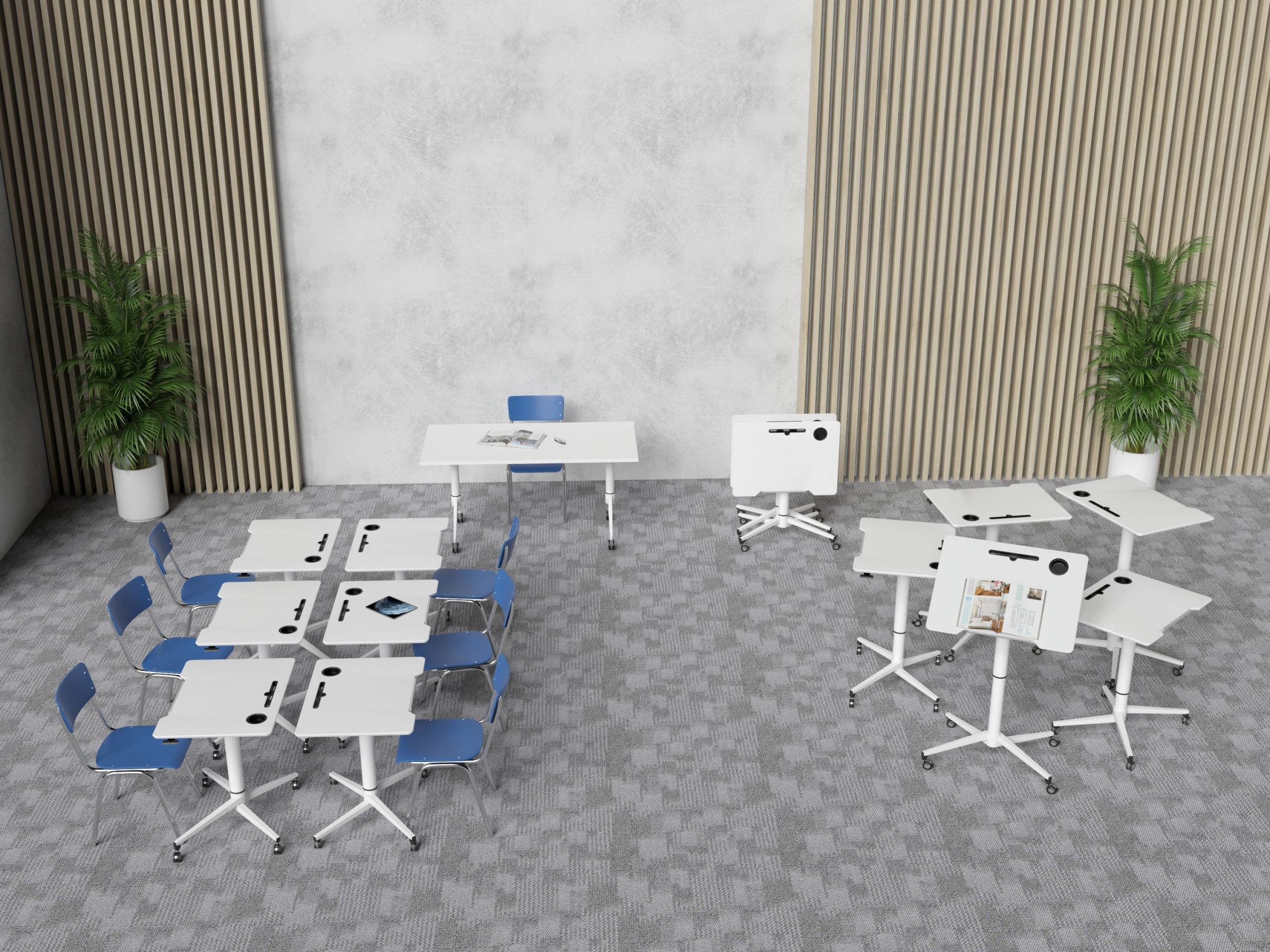 Single Column - Folding Workpoint Castor