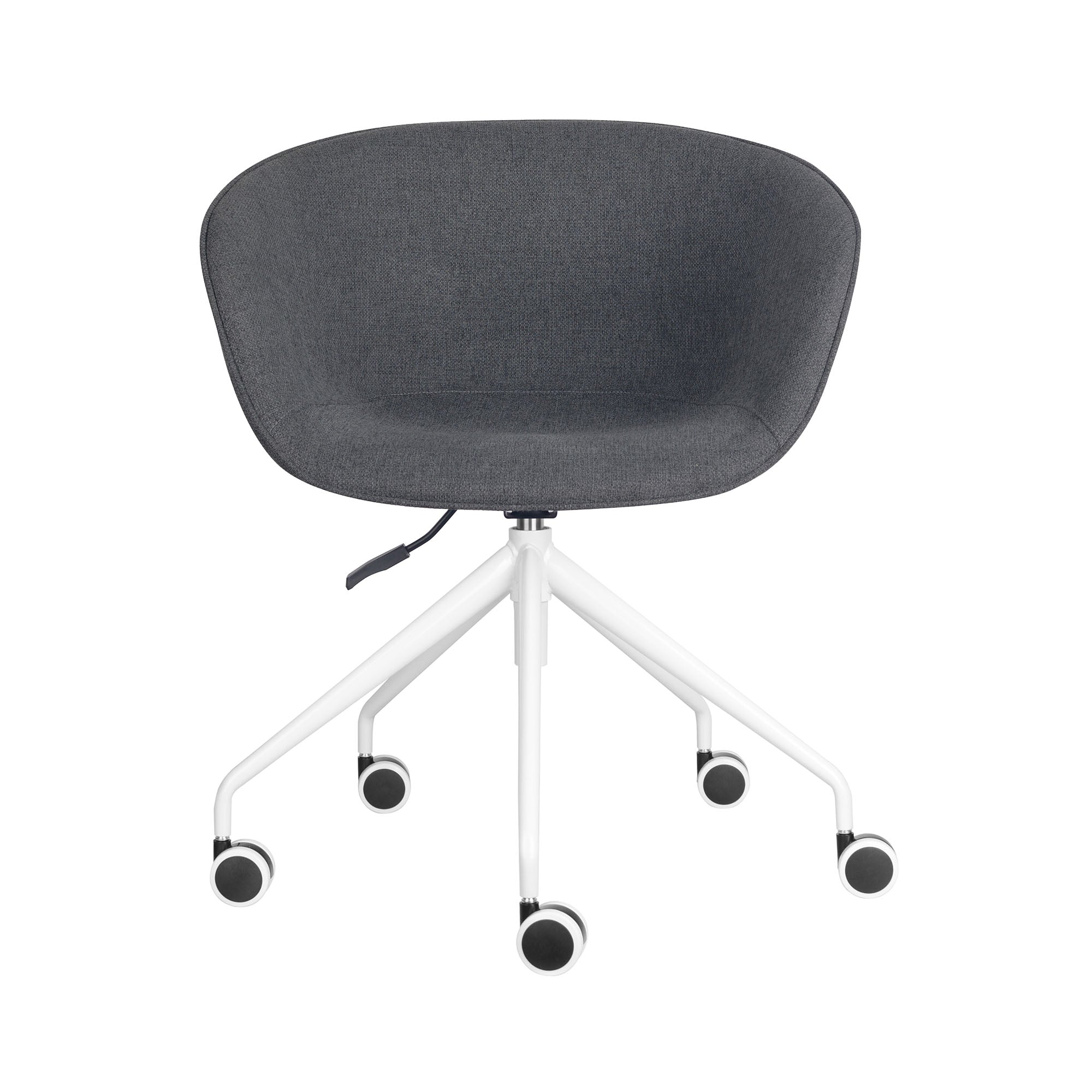 Pixel Tub Chair On 5 Star Base - Charcoal Fabric/White