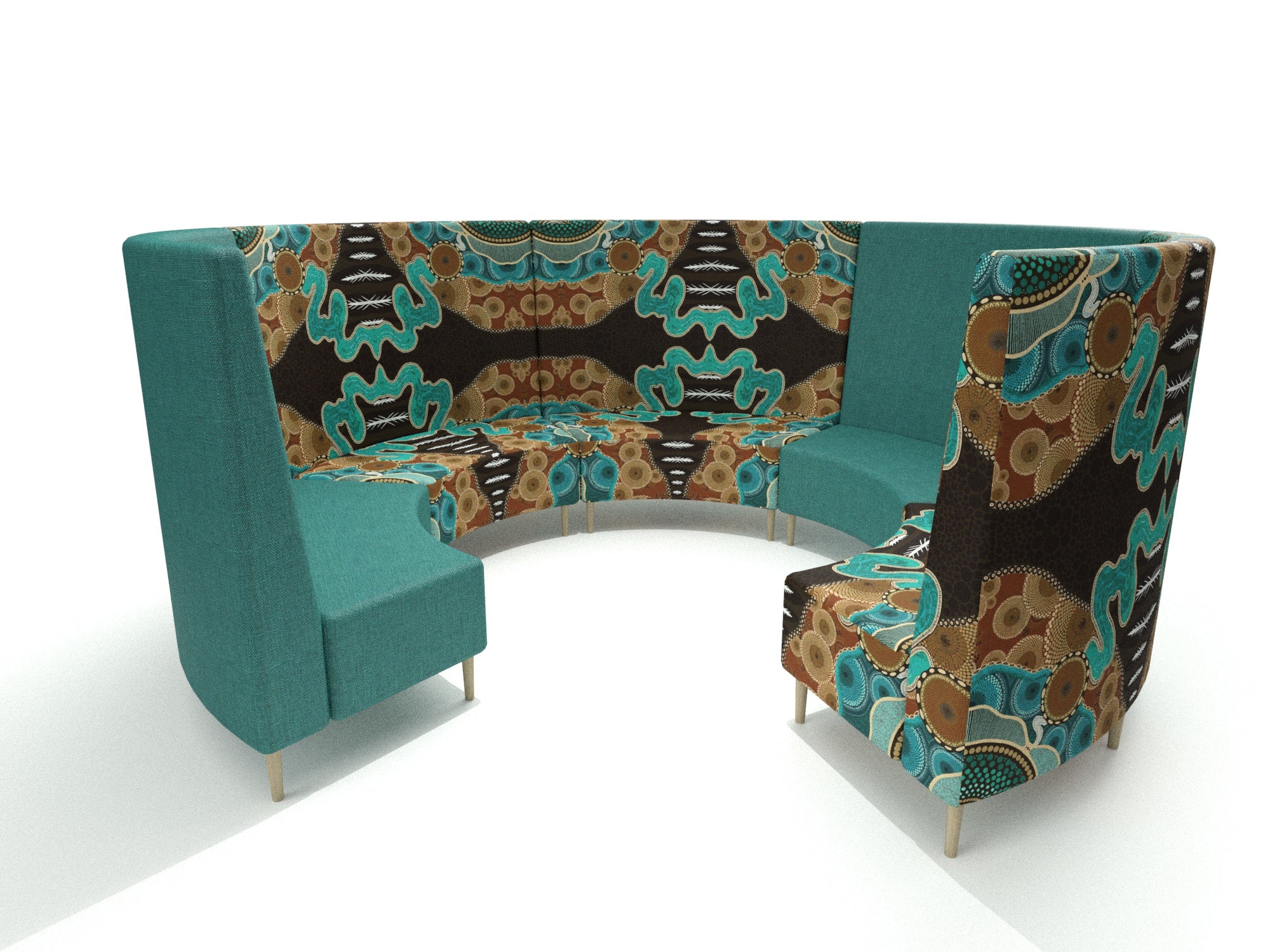 Yarning circle high back ( Quiet round )