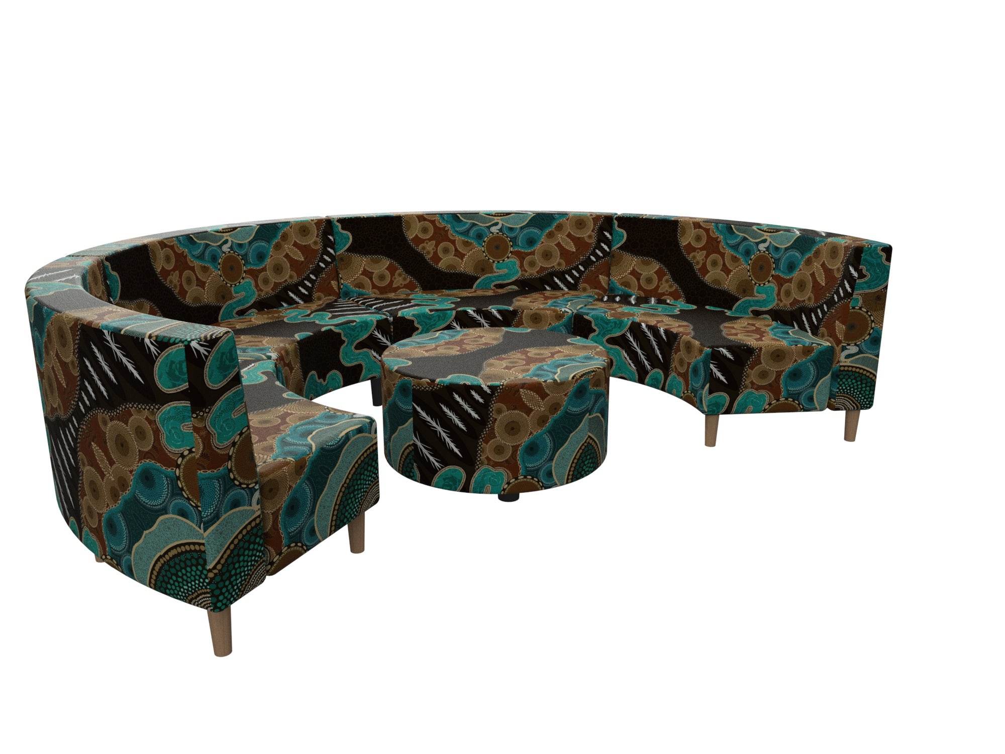 Yarning circle high back ( Quiet round )