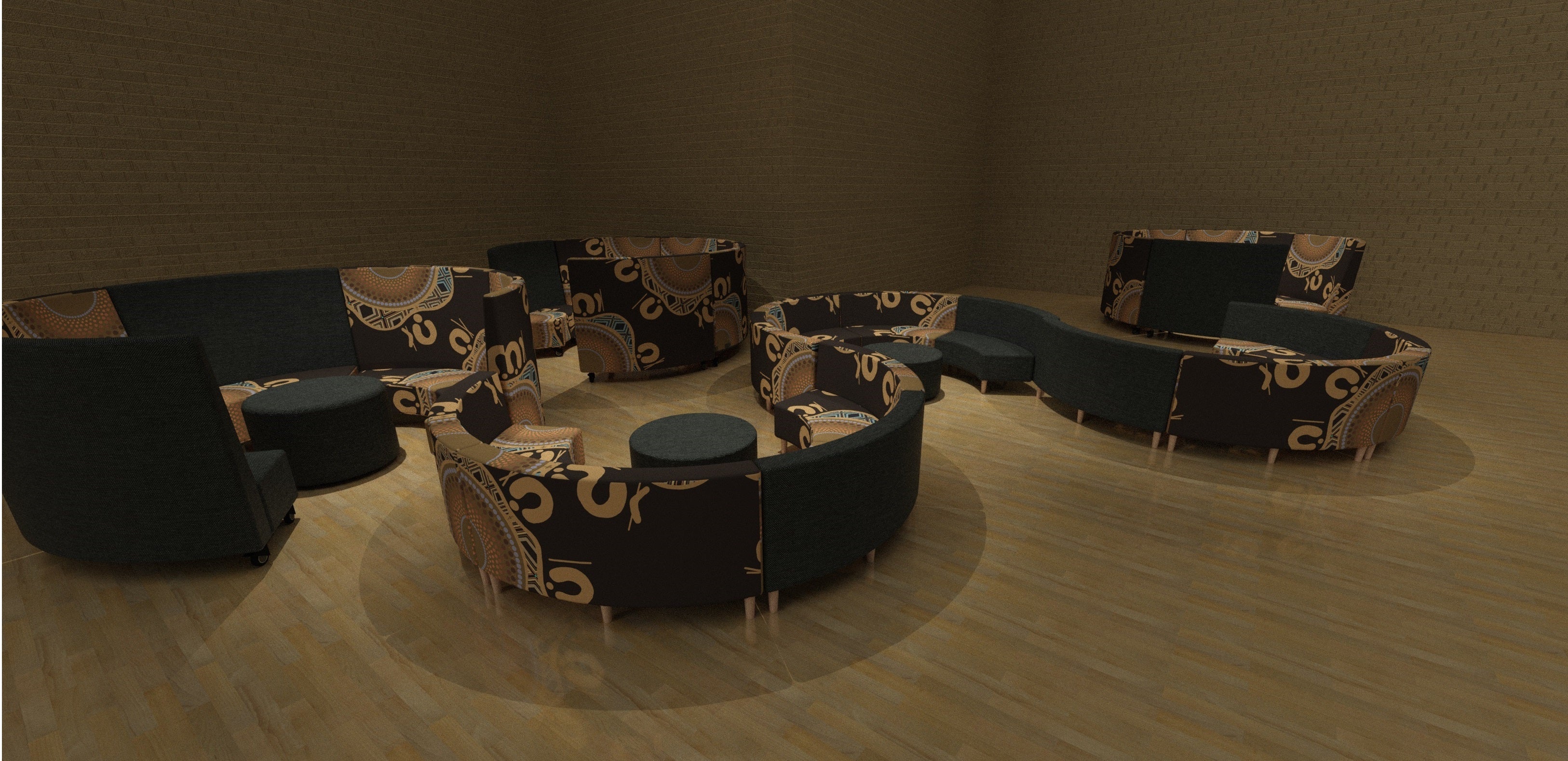 Yarning circle high back ( Quiet round )