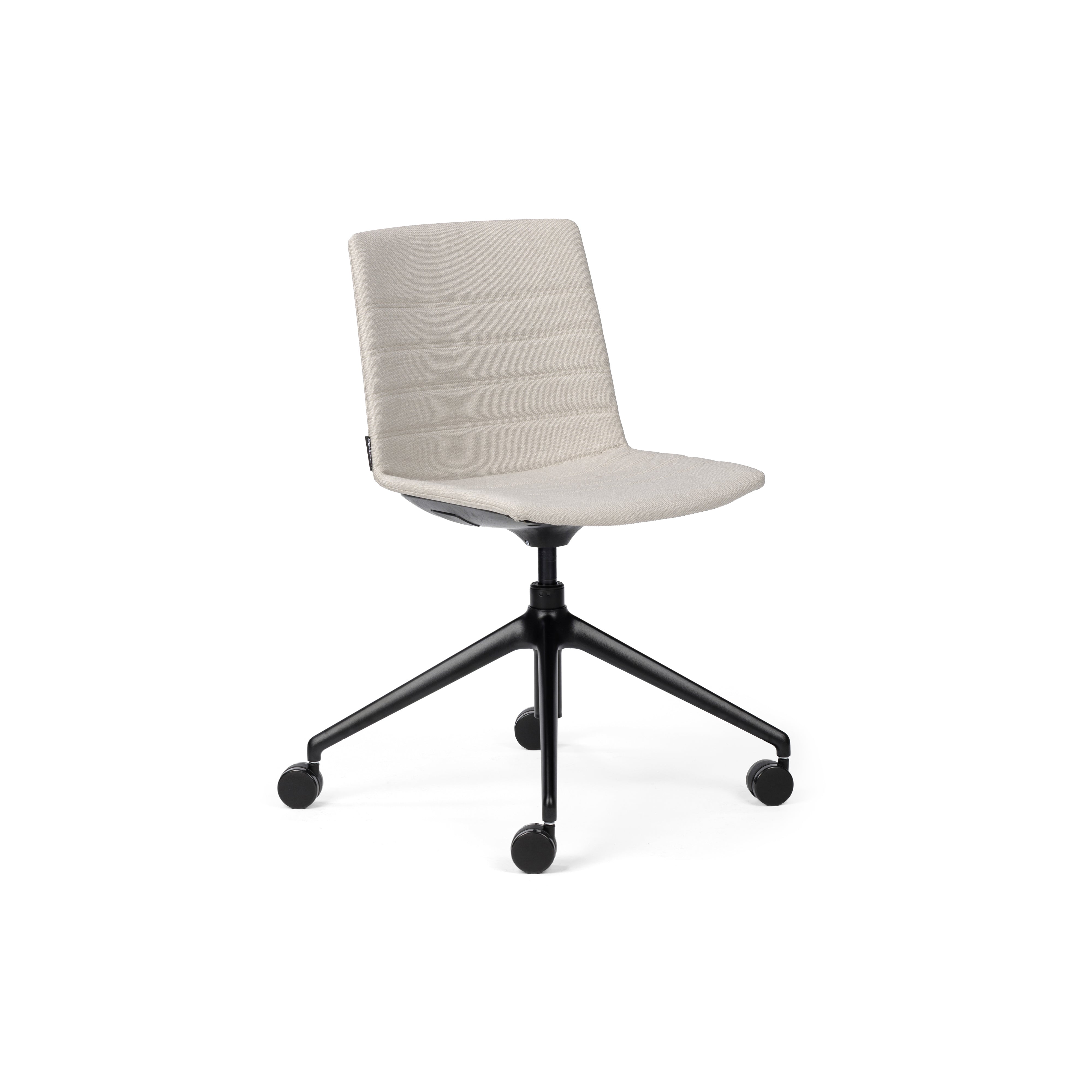 Jubel Castors Italian-4 Black Upholstered Feature Stitch Detail