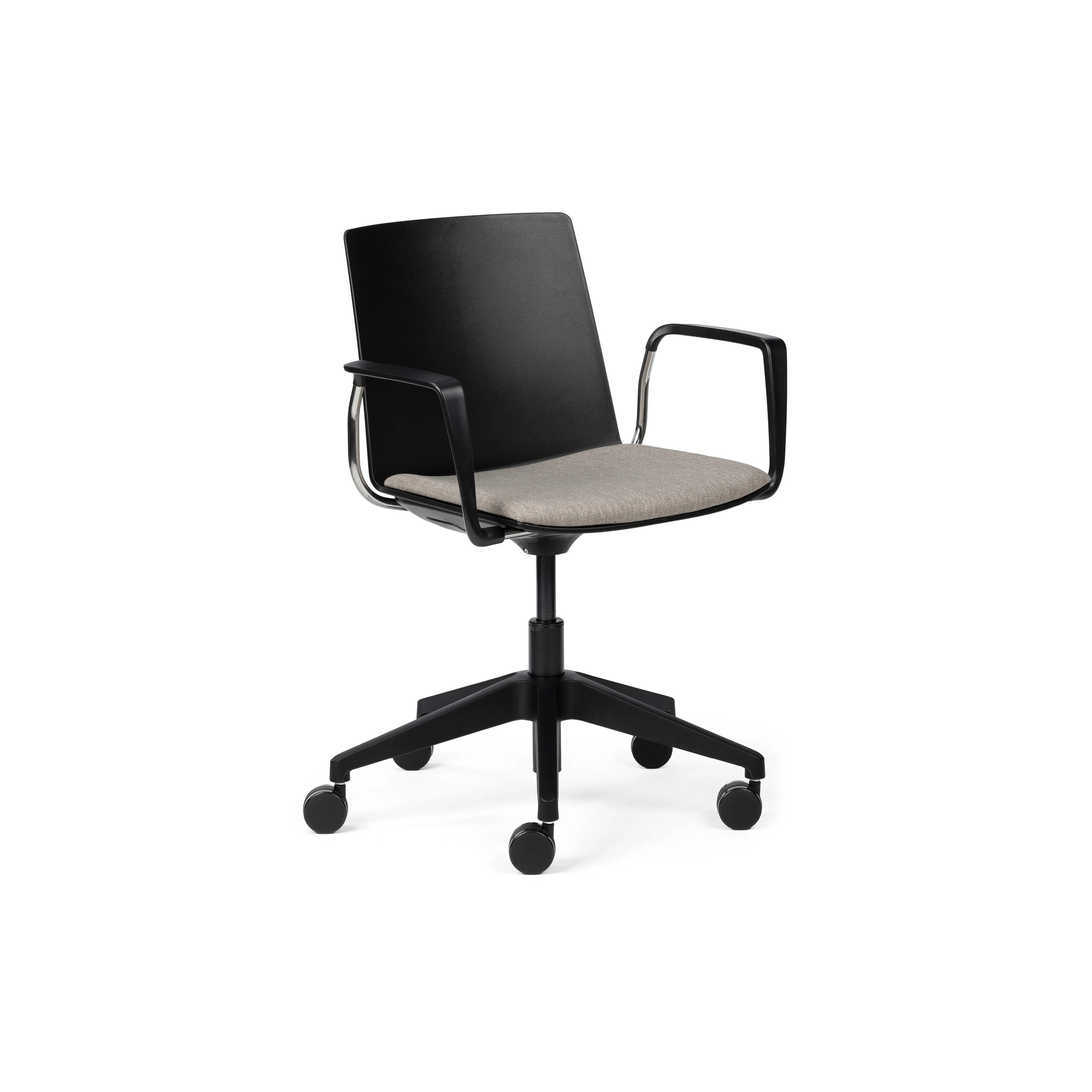 Jubel Castors Hi-Arch Black Black Shell Seat Pad Arms