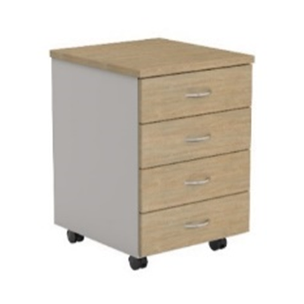 Mobile Pedestal 4 Drawers Locking