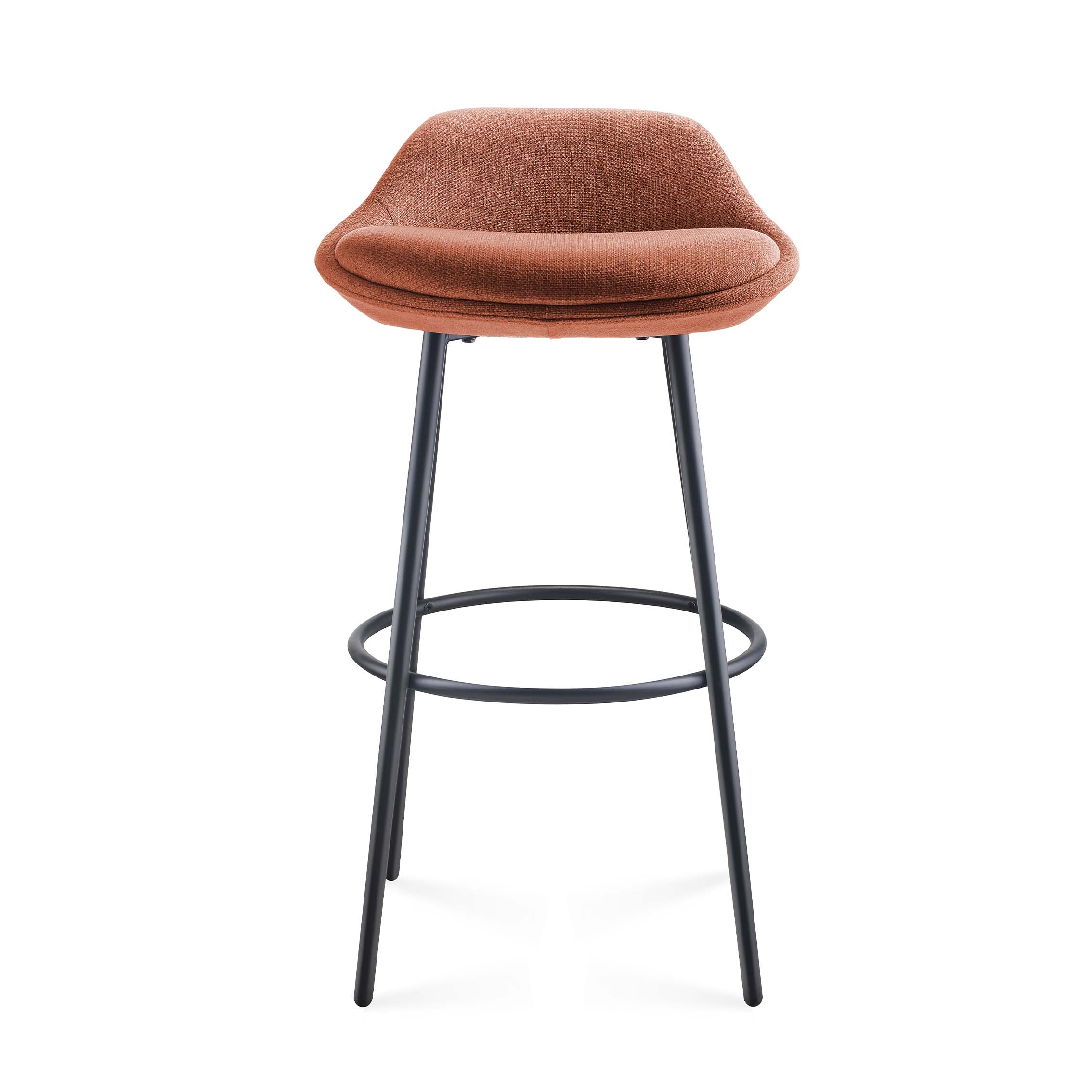 Eros Bar Stool - Rust Fabric