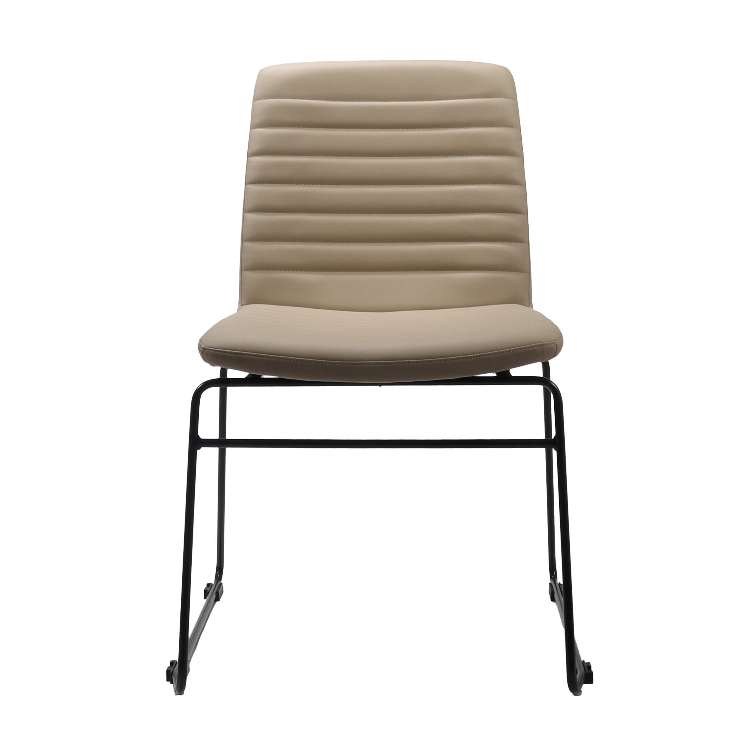 Pixel Sled Base Chair - Almond/Black