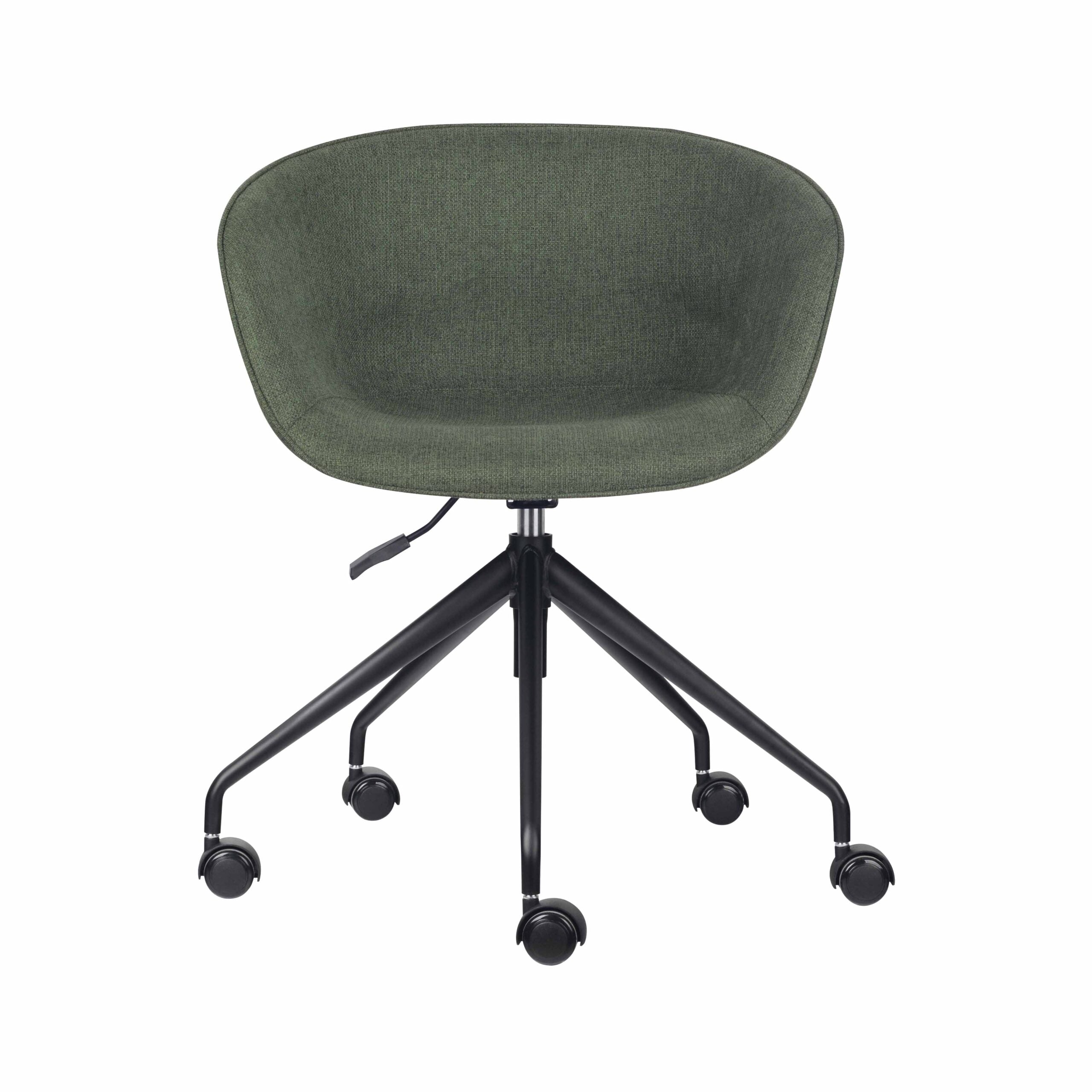 Pixel Tub Chair On 5 Star Base - Olive Fabric/Black