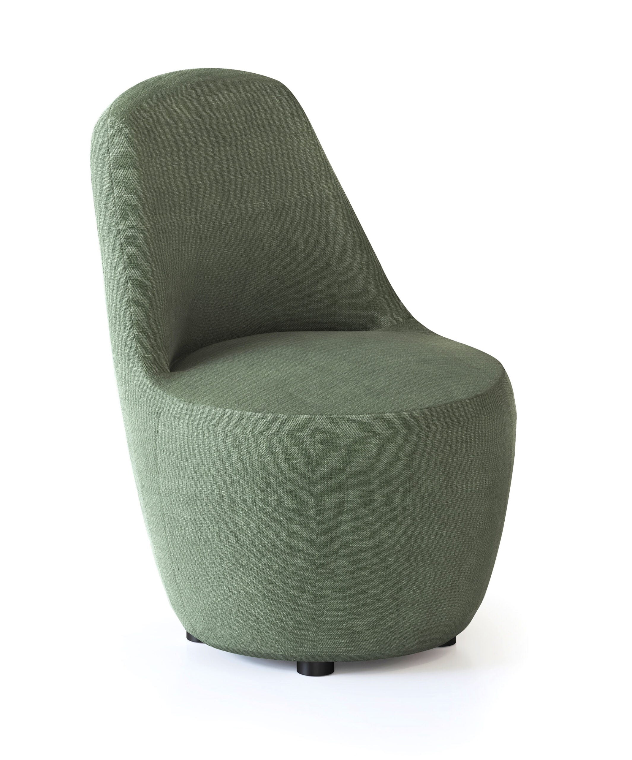 Myk Single Lounge Chair - Olive Fabric