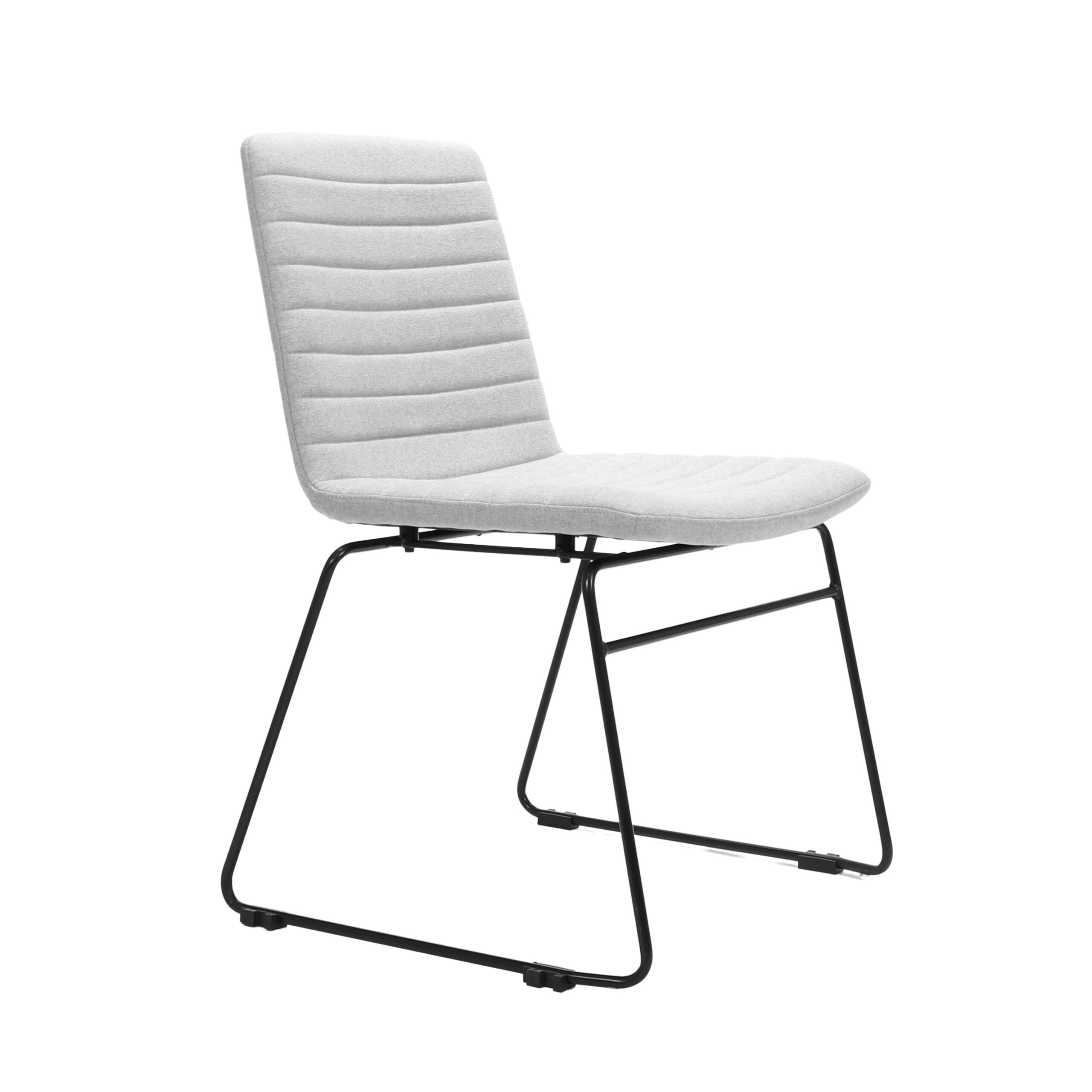 Pixel Sled Base Chair- Light Grey/Black